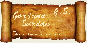 Gorjana Surdan vizit kartica